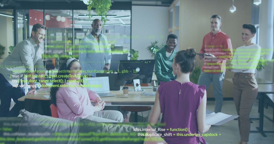 Diverse Team Collaborating on Digital Transformation