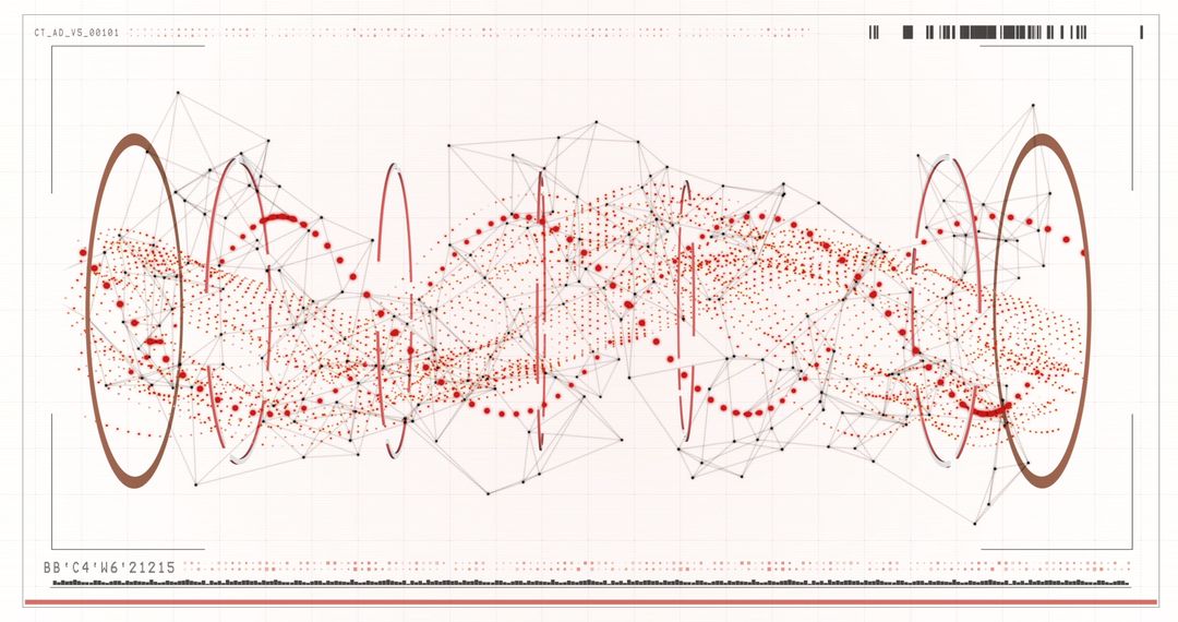 Abstract Digital DNA Structure Visualization