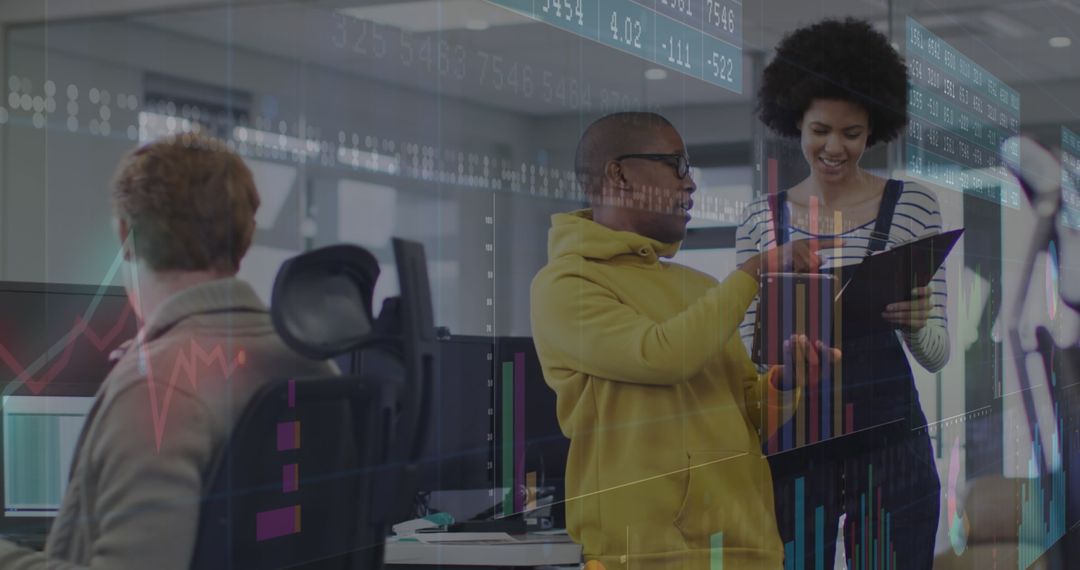 Data Analytics Team Collaboration in Modern Office