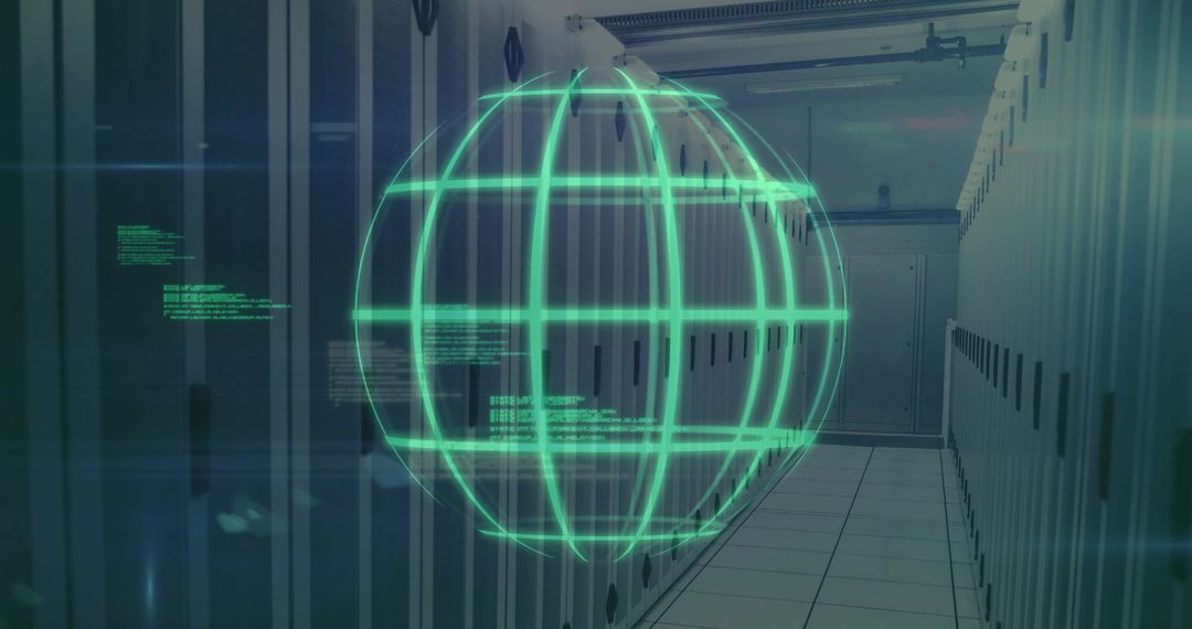 Futuristic Holographic Interface in Secure Server Room