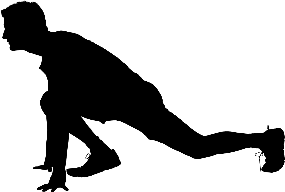 Transparent Silhouette of Athlete Exercise Enthusiast in Action Pose