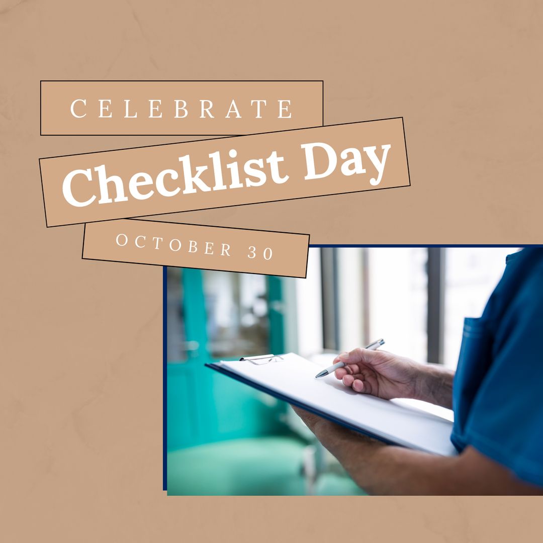 October 30 Checklist Day Celebration Inspirational Concept
