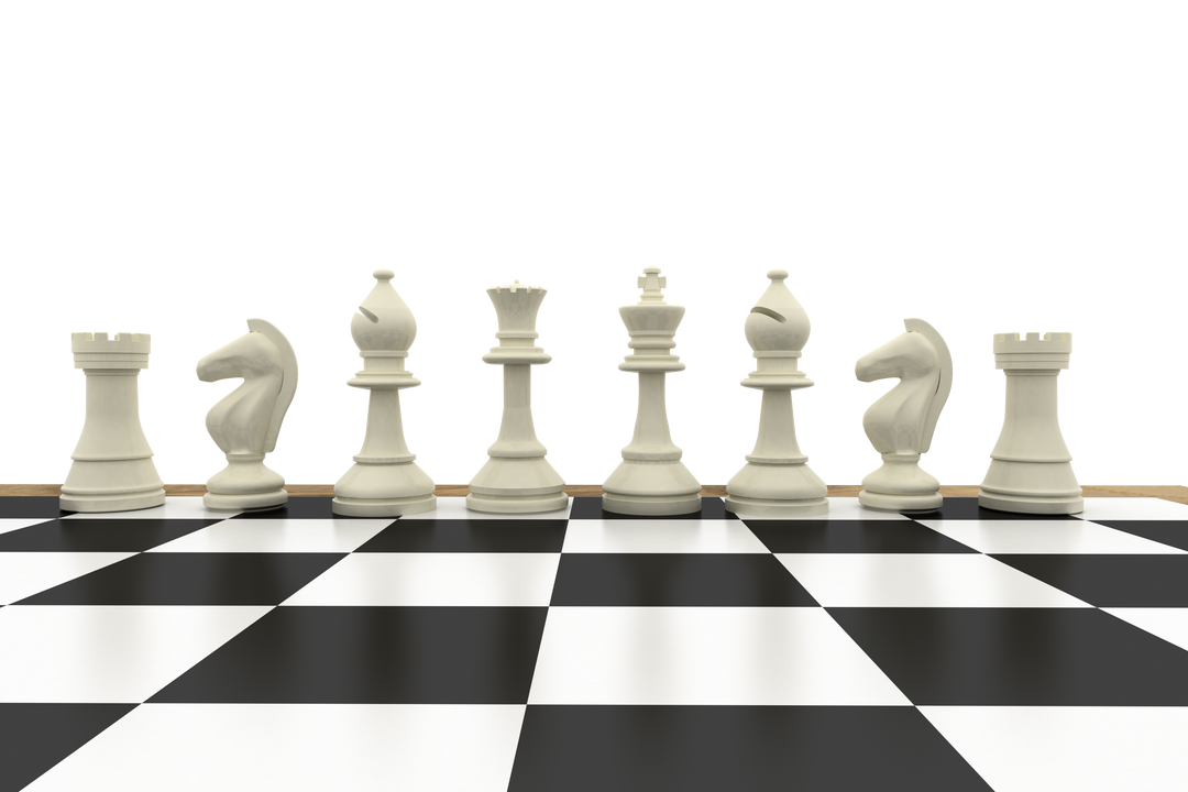 Transparent White Chess Pieces on Black and White Chessboard - Download Free Stock Images Pikwizard.com