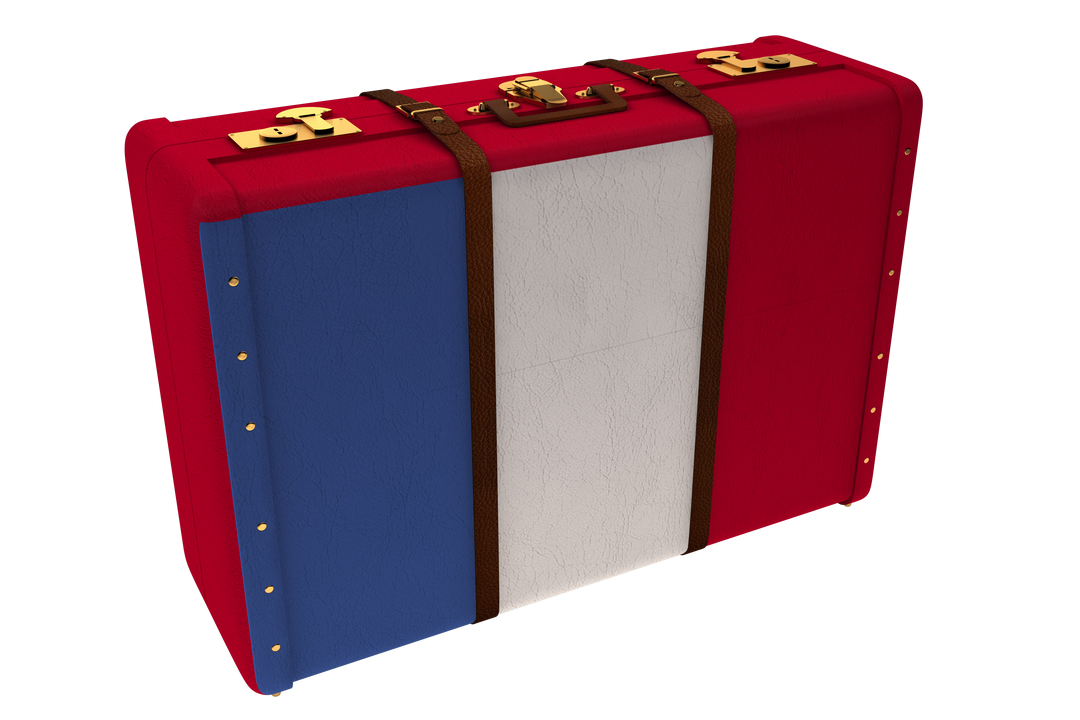 French Flag Suitcase on Transparent Background - Download Free Stock Images Pikwizard.com