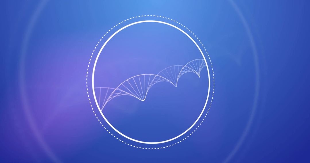 Digital DNA Strand Inside Circular Interface Concept