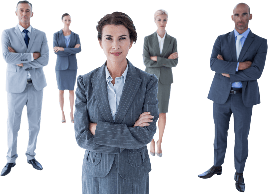 Transparent Confident Business Team with Leading Woman - Download Free Stock Images Pikwizard.com