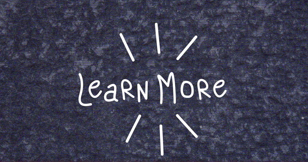 Learn More Text on Blue Background