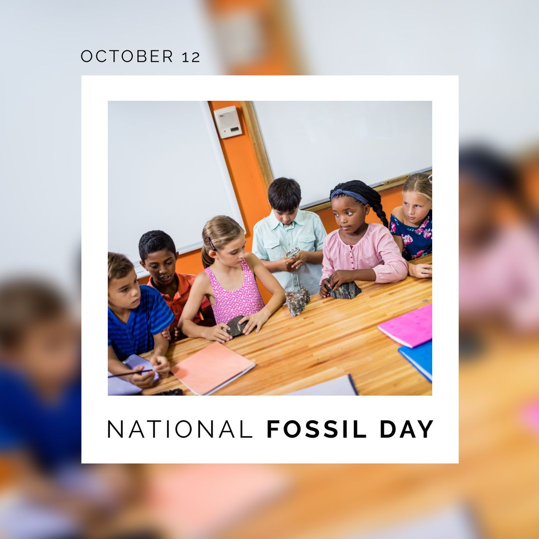 Kids Learning Paleontology for National Fossil Day Celebration