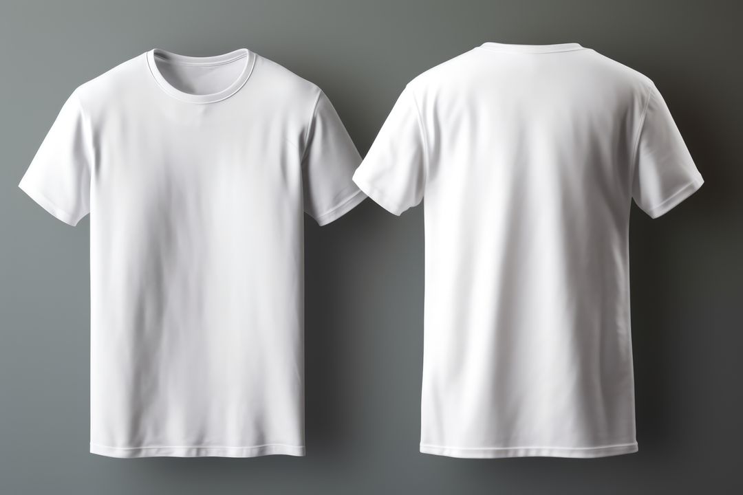 White tshirts with copy space on gray background, created using generative ai technology - Free Images, Stock Photos and Pictures on Pikwizard.com
