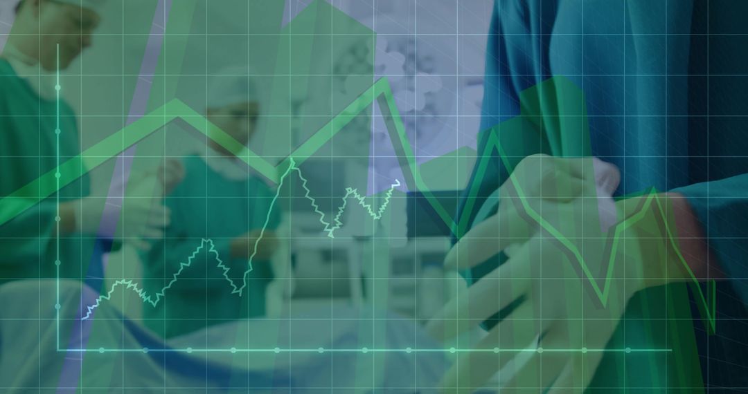 Healthcare Professionals Analyzing Digital Data in Medical Setting