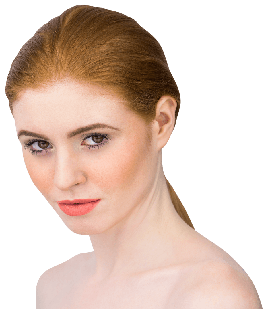 Beautiful Redhead Woman With Transparent Look