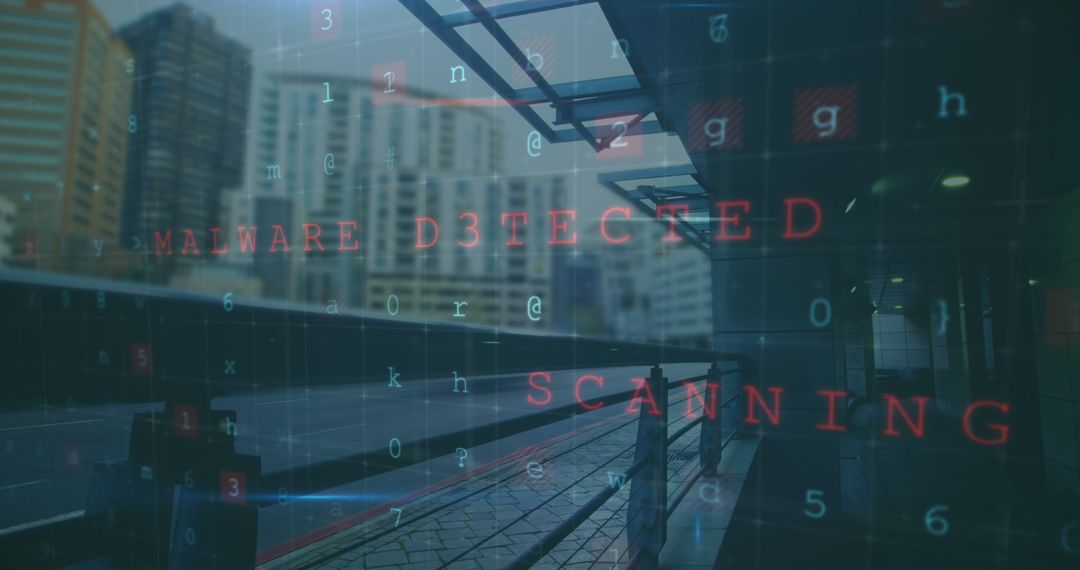 Malware Detection Data Overlay on Cityscape