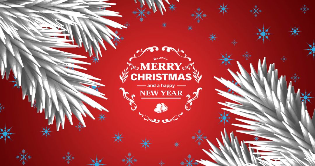 Christmas Card with Elegant Winter Fir Branches and Festive Message