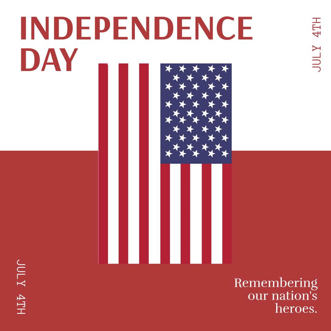 Patriotic Independence Day Design with USA Flag