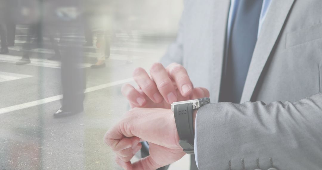 Businessman Connecting with Global Workforce through Smartphone