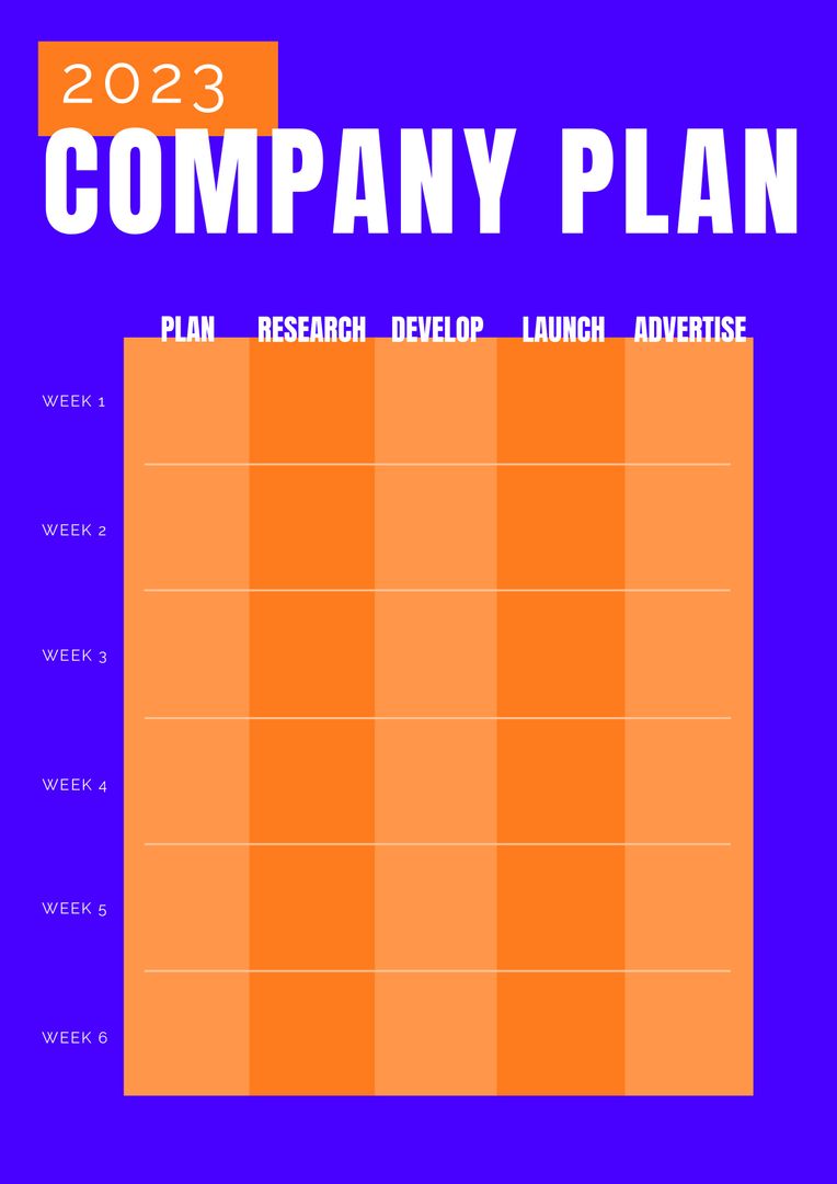 Colorful Company Planning Template for Effective Organizing