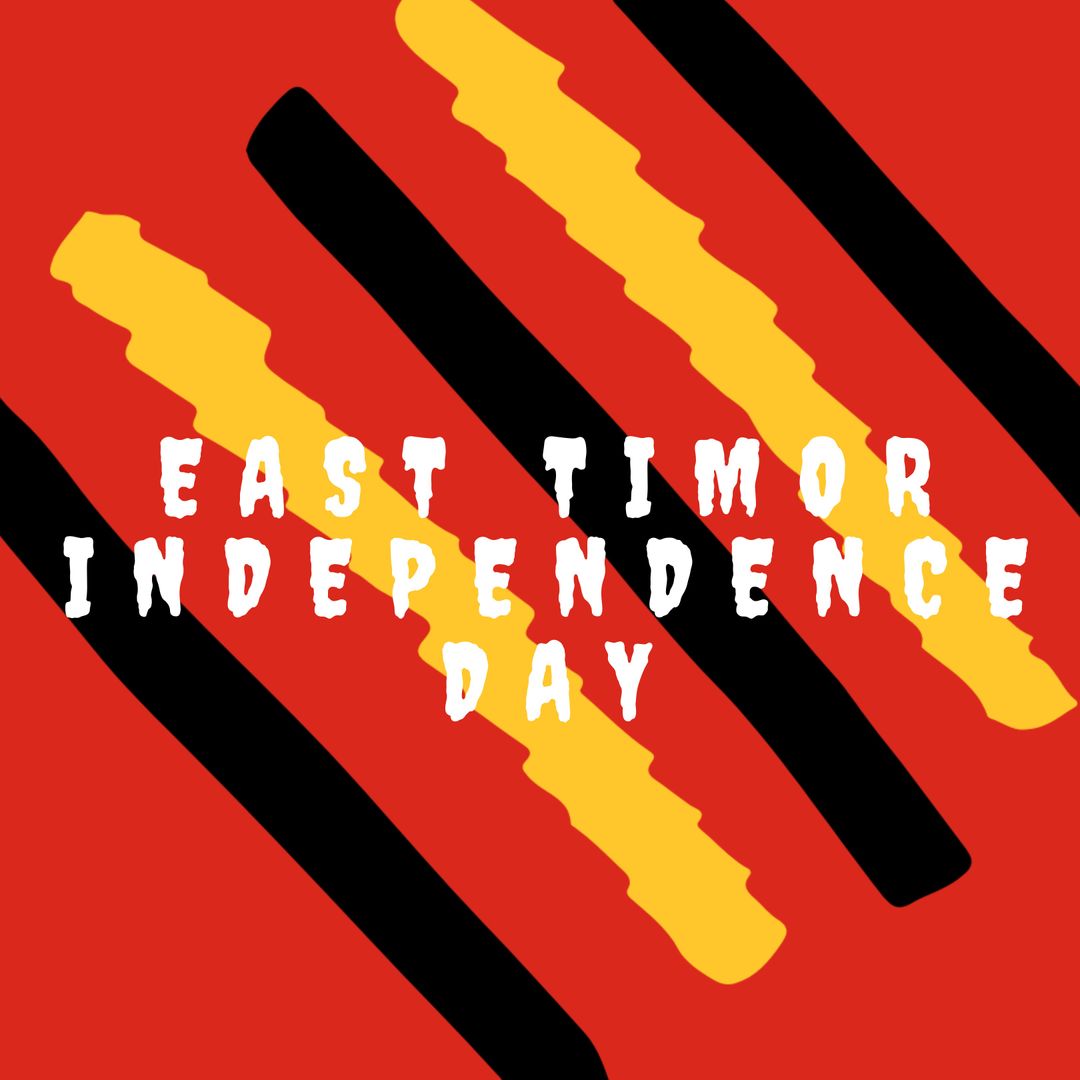 East Timor Independence Day Graphic with Abstract Lines