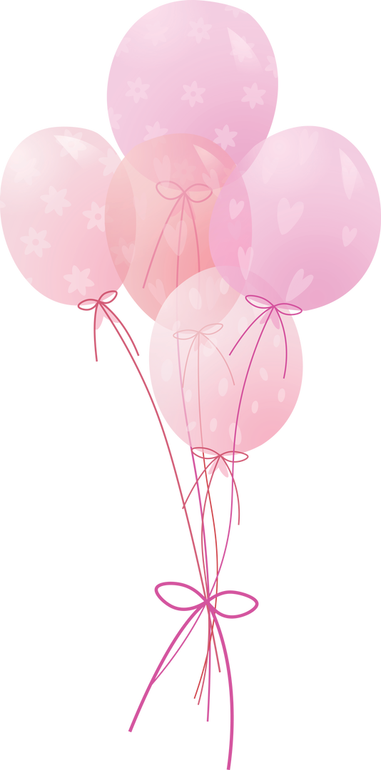 Pink Balloons Cartoon Illustrations Transparent Background - Download Free Stock Images Pikwizard.com