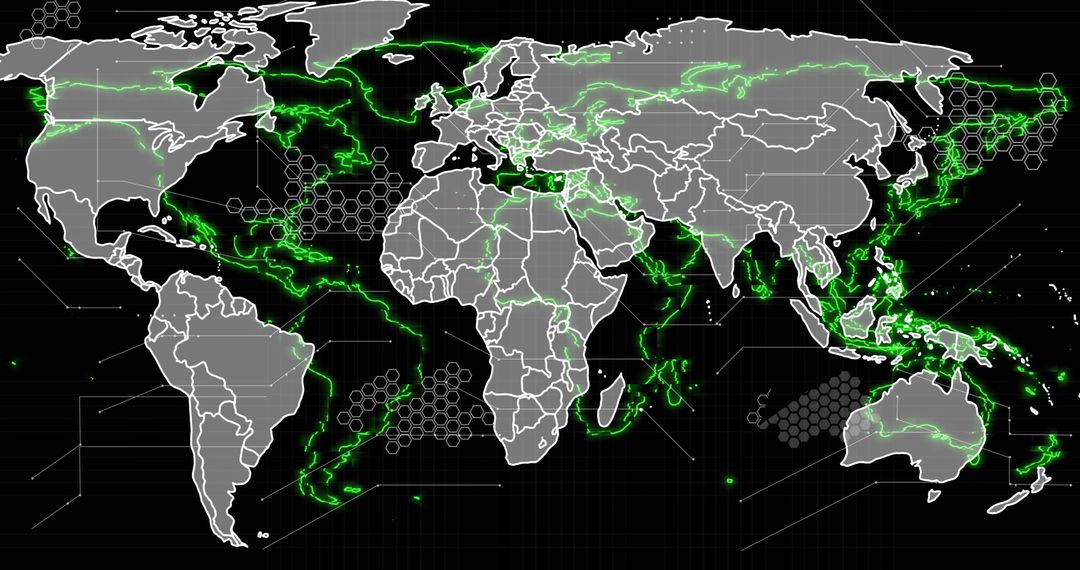 Global Digital Connectivity with Green Futuristic Grid