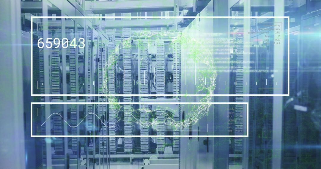 Digital Network Process in Modern Data Center Revealing Advanced Infrastructure