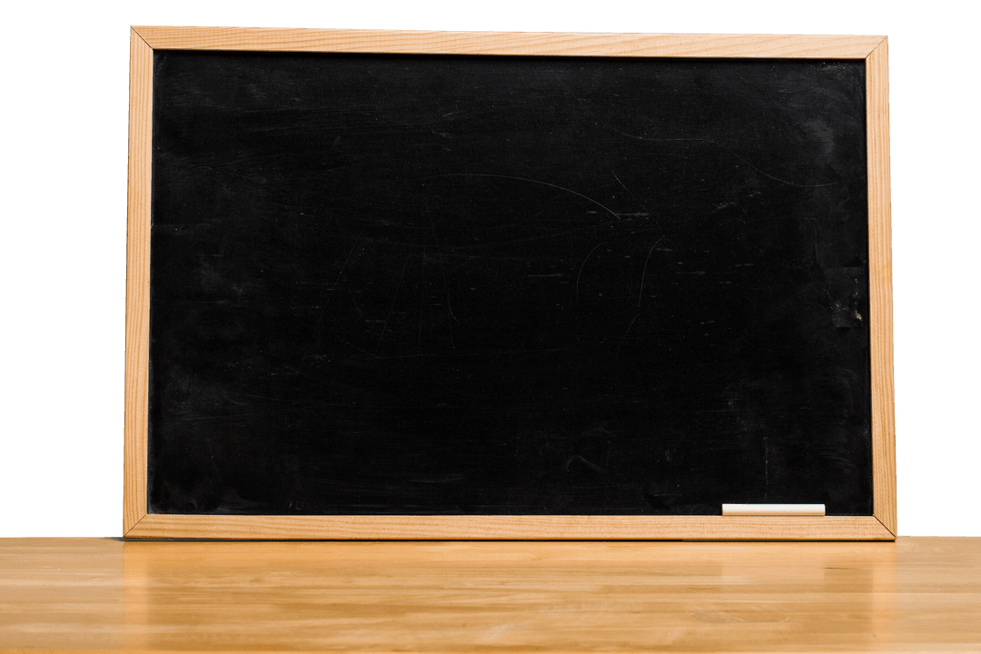 Transparent School Blackboard on Wooden Frame for Learning Concepts