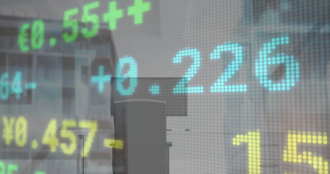 Stock Market Data Displayed in Modern Office Setting
