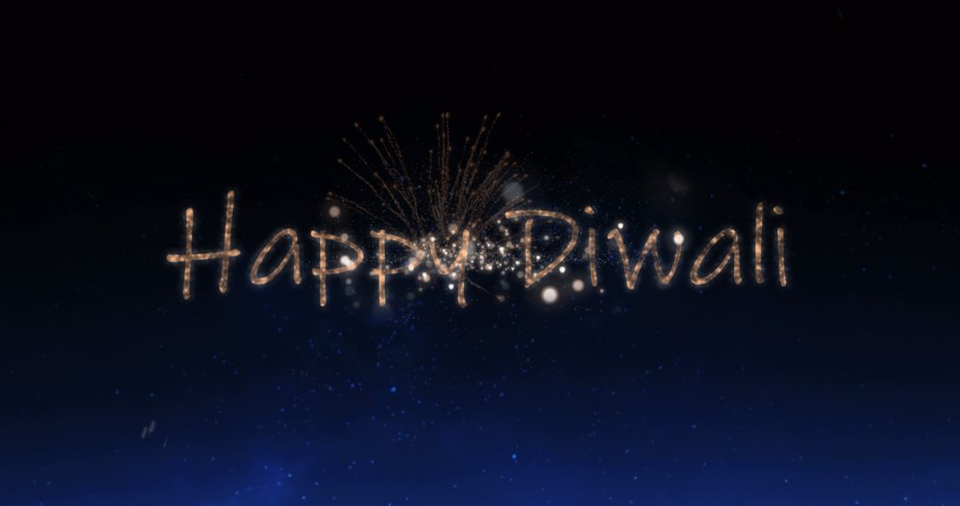 Happy Diwali Celebration with Sparkling Fireworks Display