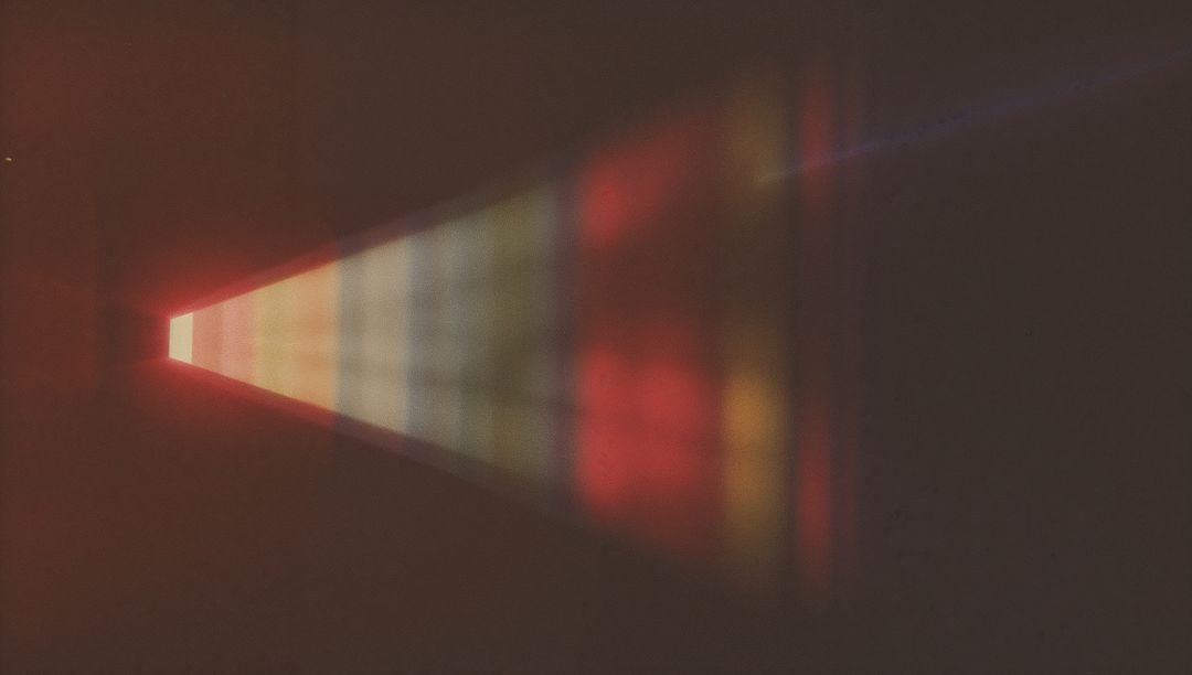 Abstract Colorful Light Beam Casting in Dark Room