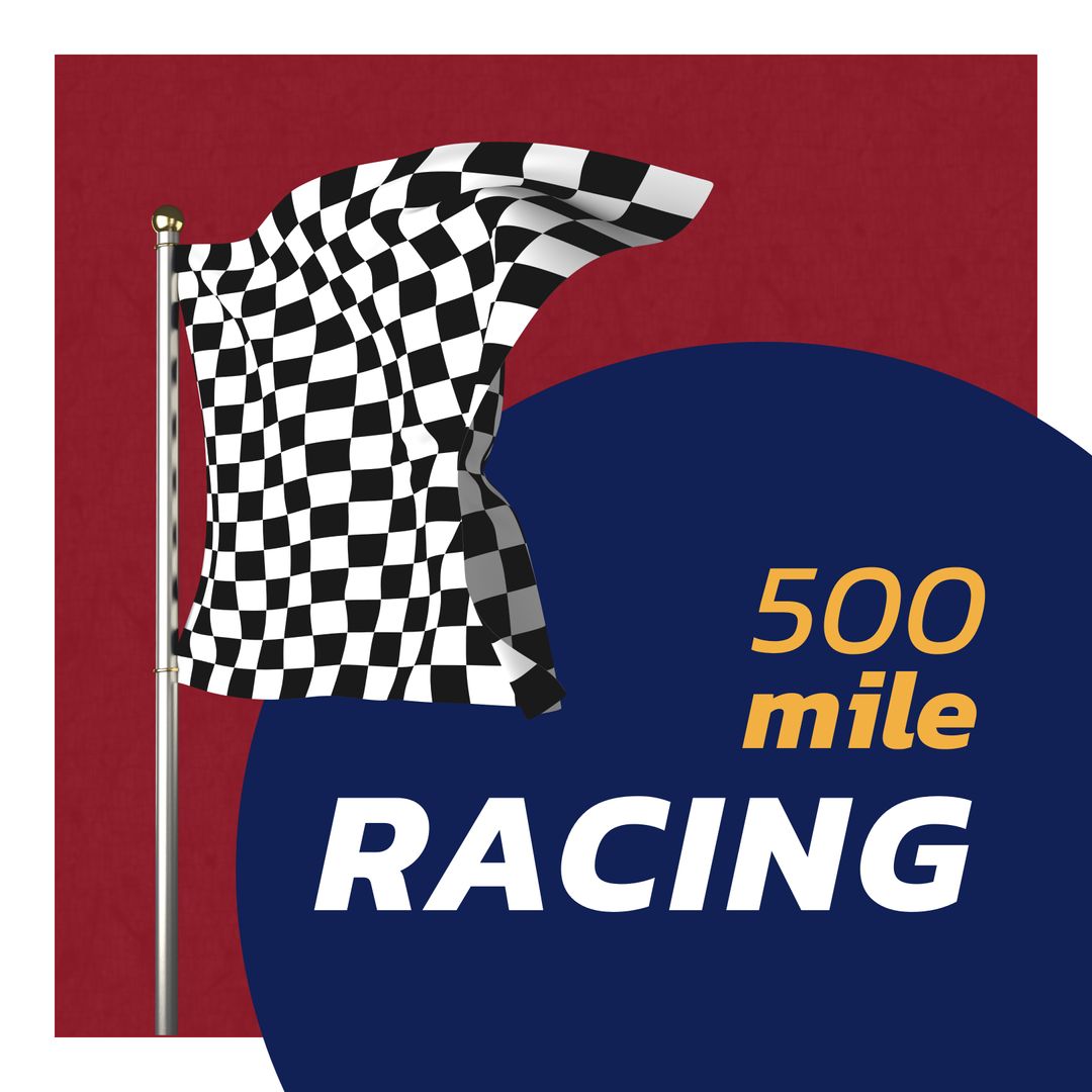 Checkered Flag Symbolizing 500 Mile Racing Challenge