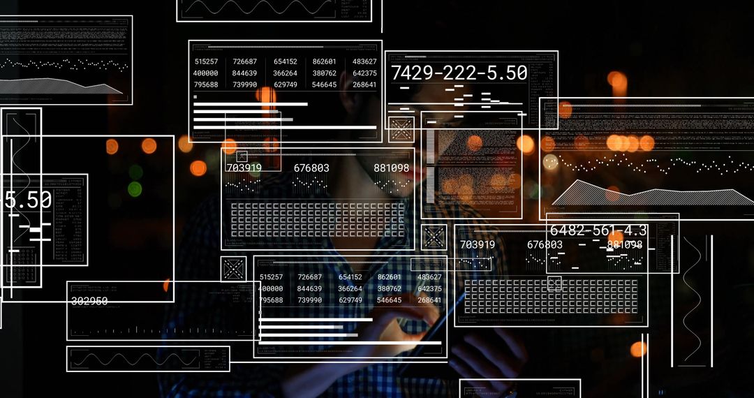 Businessman Analyzing Digital Data in Modern Tech Workspace