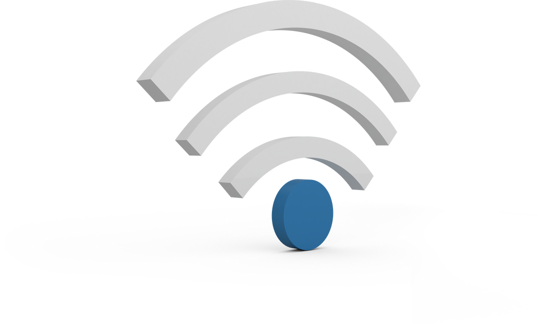 Grey-blue WiFi Signal Icon on Transparent Background - Download Free Stock Images Pikwizard.com