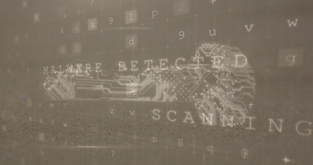 Cybersecurity Alert Interface with Malware Detection Message