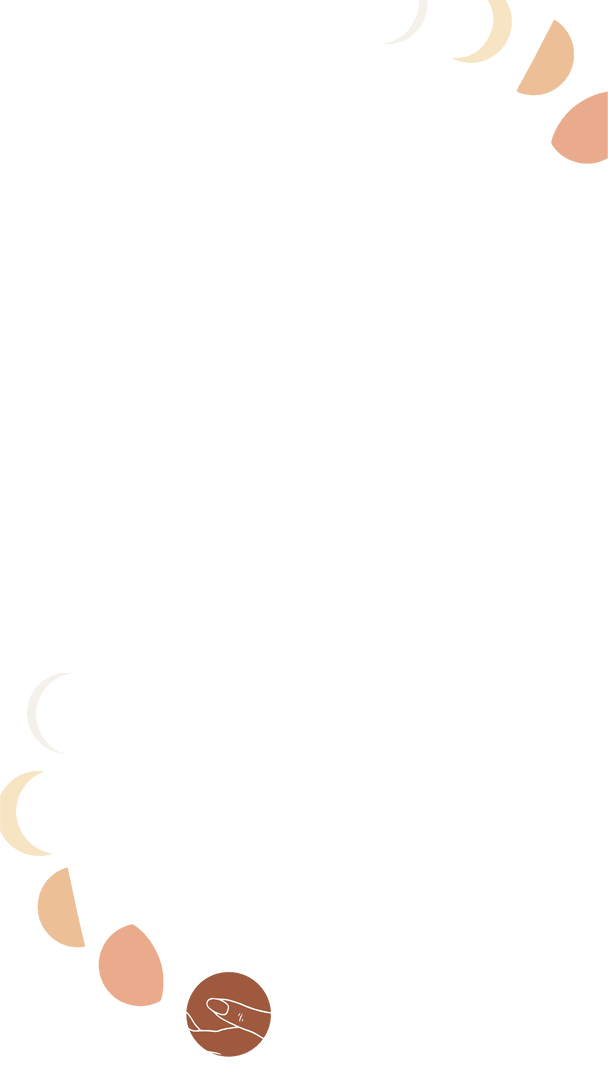 Celestial Moon Phases and Stars Border on Transparent