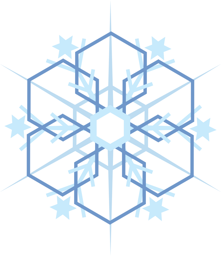 Blue Snowflake Illustration on Transparent Background for Winter Concepts - Download Free Stock Images Pikwizard.com