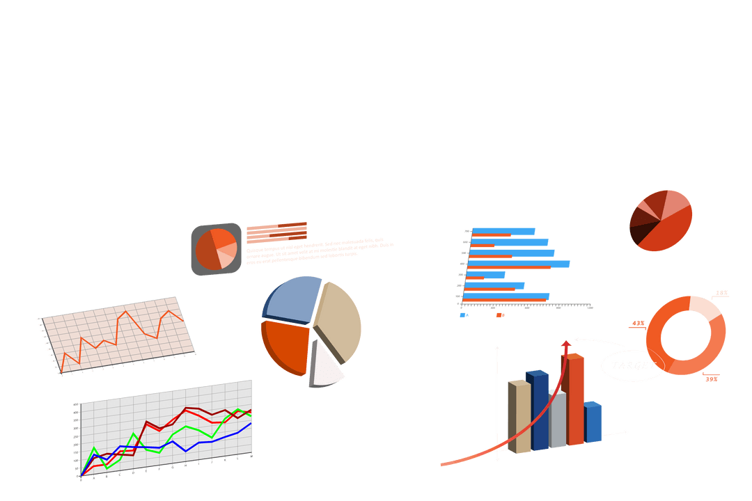 Transparent Statistical Data Charts and Graphs Illustration - Download Free Stock Images Pikwizard.com