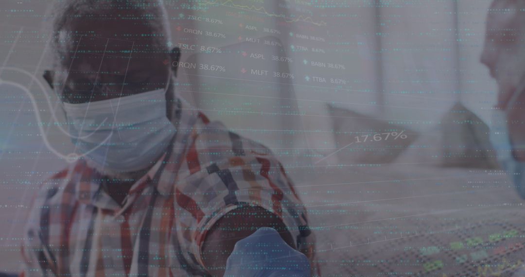 Doctor and Patient with Digital Interface for Healthcare Innovation