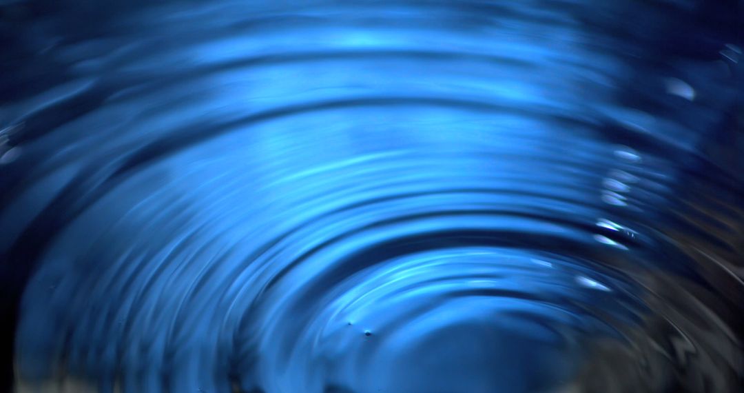 Serenity of Rippling Water Blue Glow and Light Reflection