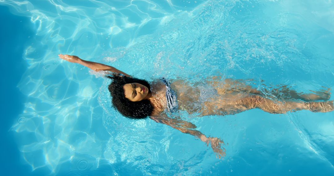 Woman Relaxing Enjoying Warm Swimming Pool - Free Images, Stock Photos and Pictures on Pikwizard.com