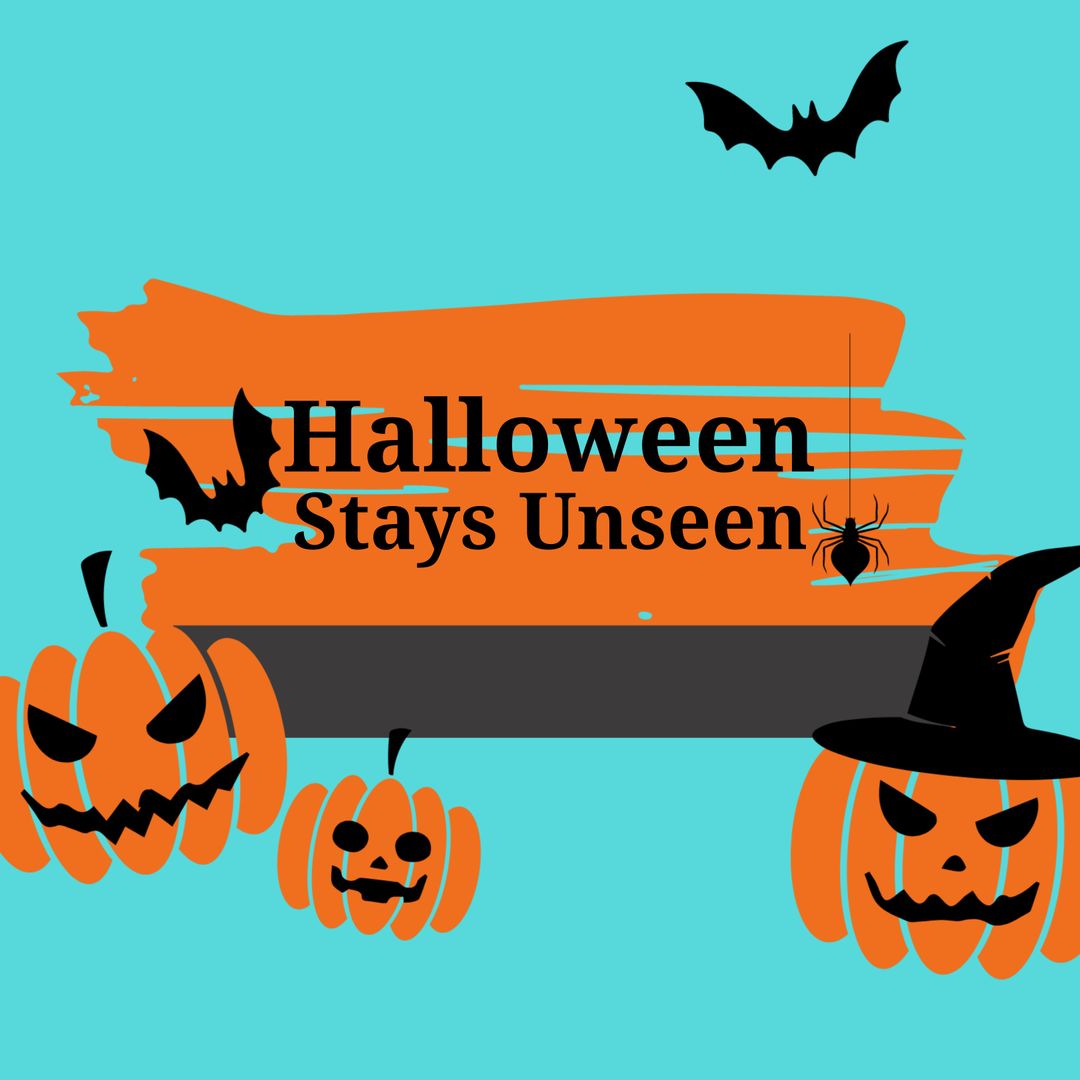 Halloween Stays Unseen with Spooky Jack-O'-Lanterns and Bats
