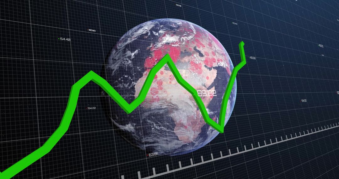 Digital Data Processing with Rising Global Trend Line on Earth