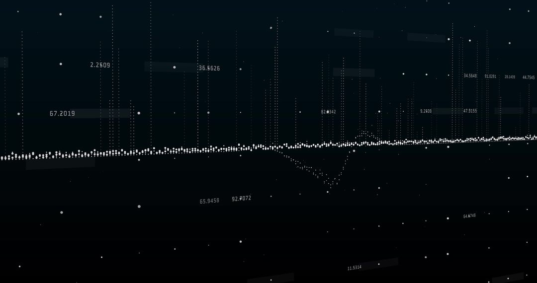 Digital Graph Representation with Floating Data Points on Black Background - Free Images, Stock Photos and Pictures on Pikwizard.com