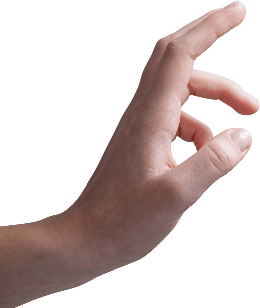 Elegant Female Hand Making Gesture Transparent Background