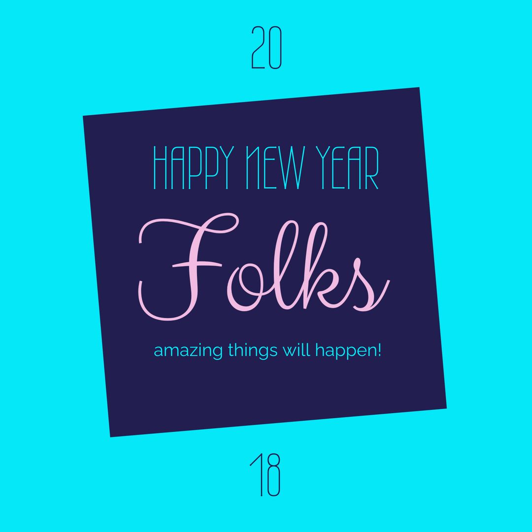 Festive New Year Greetings Card with Bold Typography