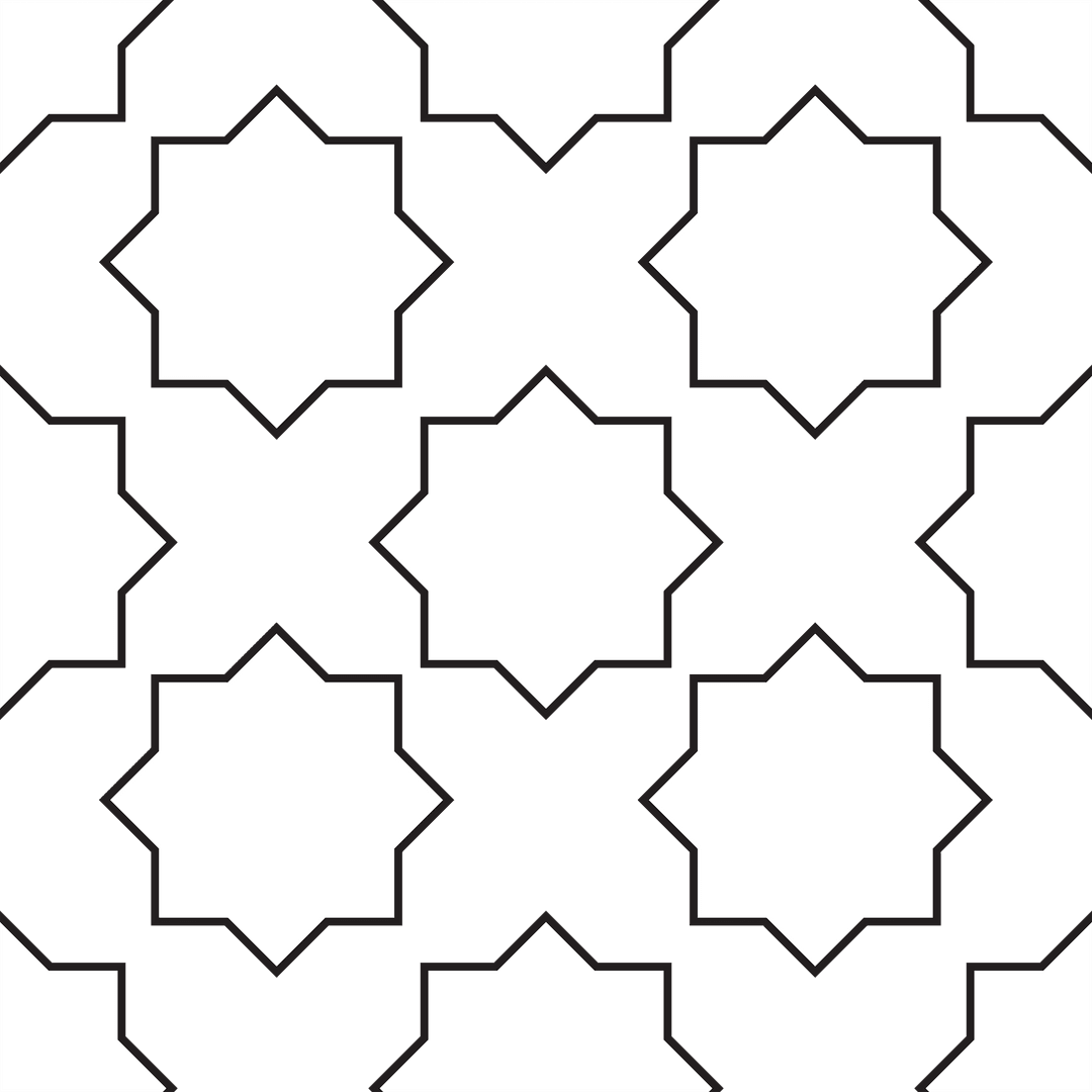 Geometric Pattern of Repeated Shapes on Transparent Background