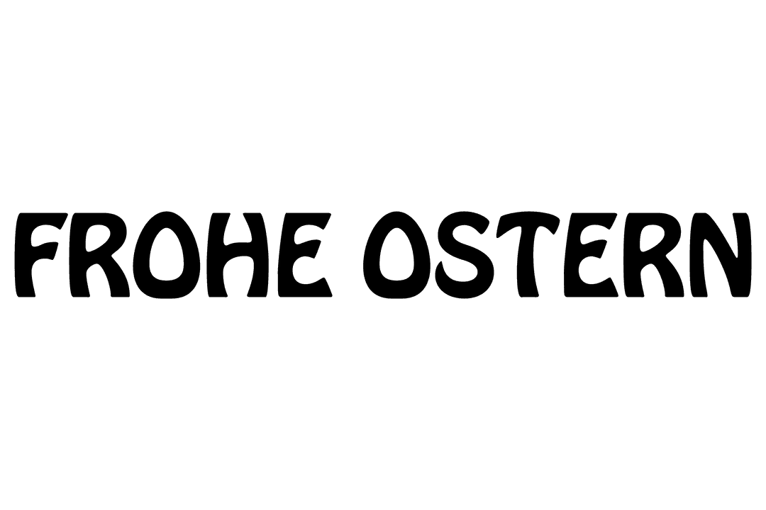 Transparent Frohe Ostern Text Design for Easter Celebrations