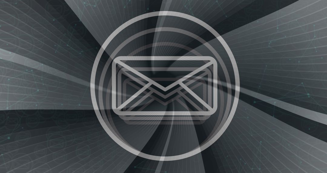 Digital Email Icon on Abstract Grey Background