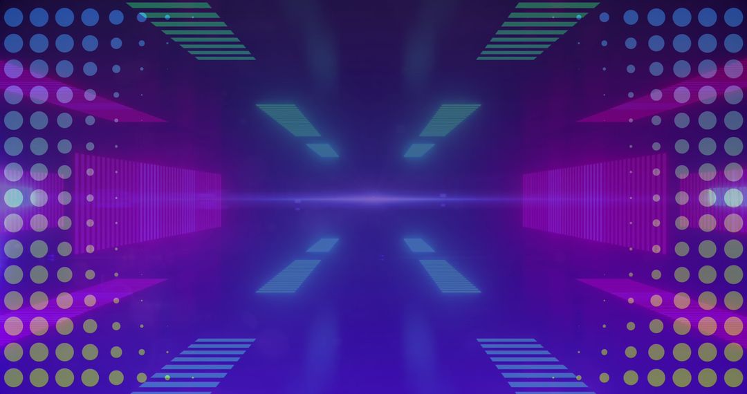 Vibrant Digital Tunnel with Colorful Geometric Patterns