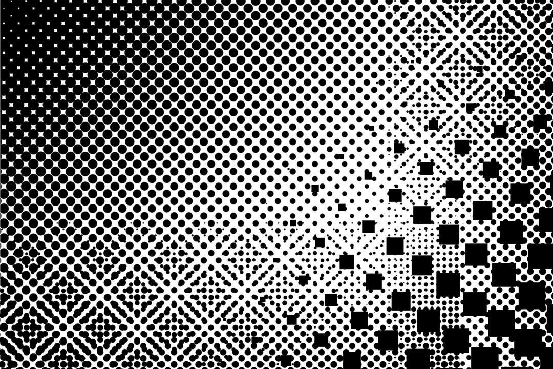 Abstract Black Dotted Shape on Transparent Background