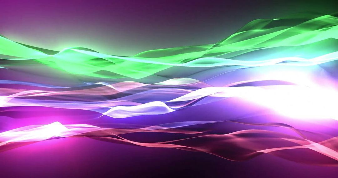 Colorful Neon Light Trails in Motion on Dark Background