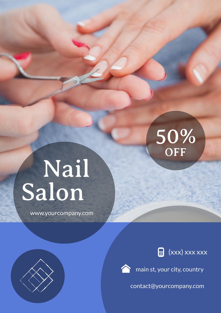 Nail Salon Discount Manicure Image for Beauty and Wellness Ads - Download Free Stock Templates Pikwizard.com